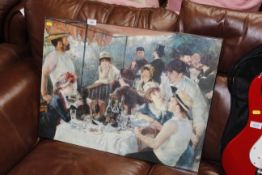 After Renoir coloured print of a French restaurant