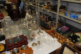 Various decorative candelabras, wall lights etc.