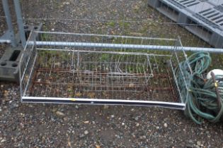 A large and small metal wire rack
