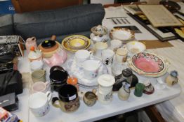A quantity of various decorative pottery and porce