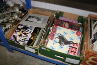 Two boxes of various 1970s and later LP records