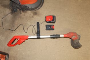 A Einhell GC-CT cordless strimmer with two batteri