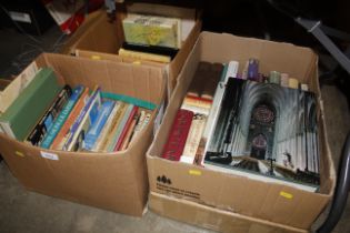 Three boxes of miscellaneous books