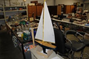 A model pond yacht 'Panache II' without radio cont