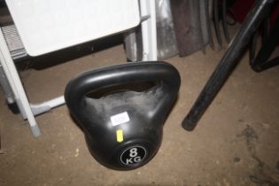 An 8kg kettlebell weight