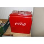A retro style Coca-Cola cool cabinet