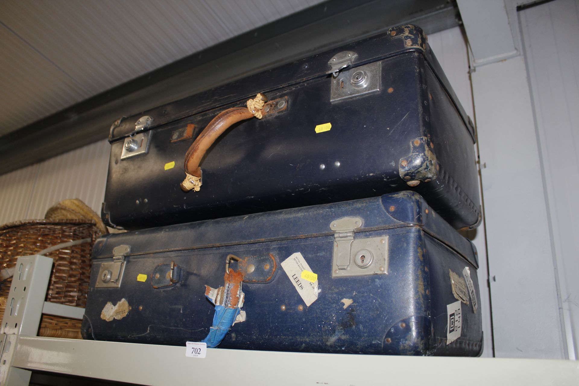 Two vintage suitcases