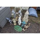 A quantity of various pixie ornaments