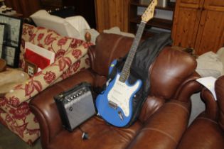 A GEAR  4 music electric guitar, amplifier and carry case