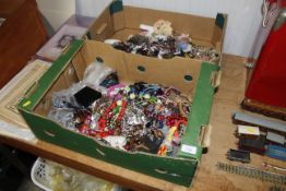 Two boxes of miscellaneous costume jewellery