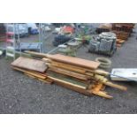 A quantity of various timber, wooden boards etc.