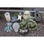 A quantity of composite and other ornaments in the