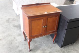 A mahogany record cabinet