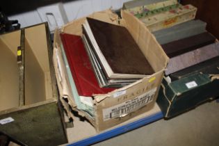 A box of miscellaneous albums, ephemera etc.