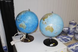 An electric illuminating globe and another
