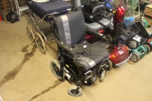 An electric self propelled wheelchair with joystic