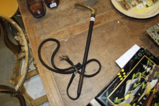 A vintage hunting whip