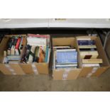 Four boxes of miscellaneous hard back books