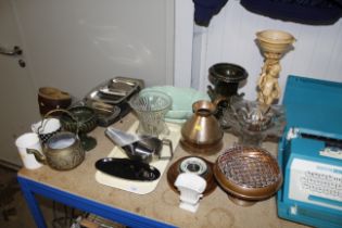 A quantity of various decorative china, metal ware