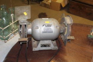 A Hilka 6" dual wheel bench grinder