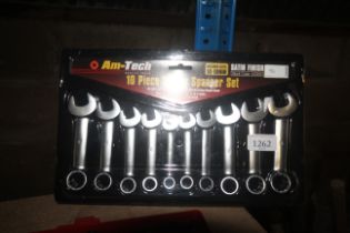 An Am-Tech ten piece stubby spanner set (50)