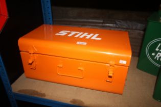 A metal tool box named to Stihl (212)