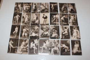 A collection of French erotic post-cards