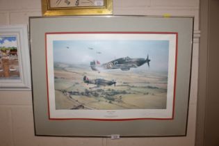 A pencil signed print by Robert Taylor "Moral Supp