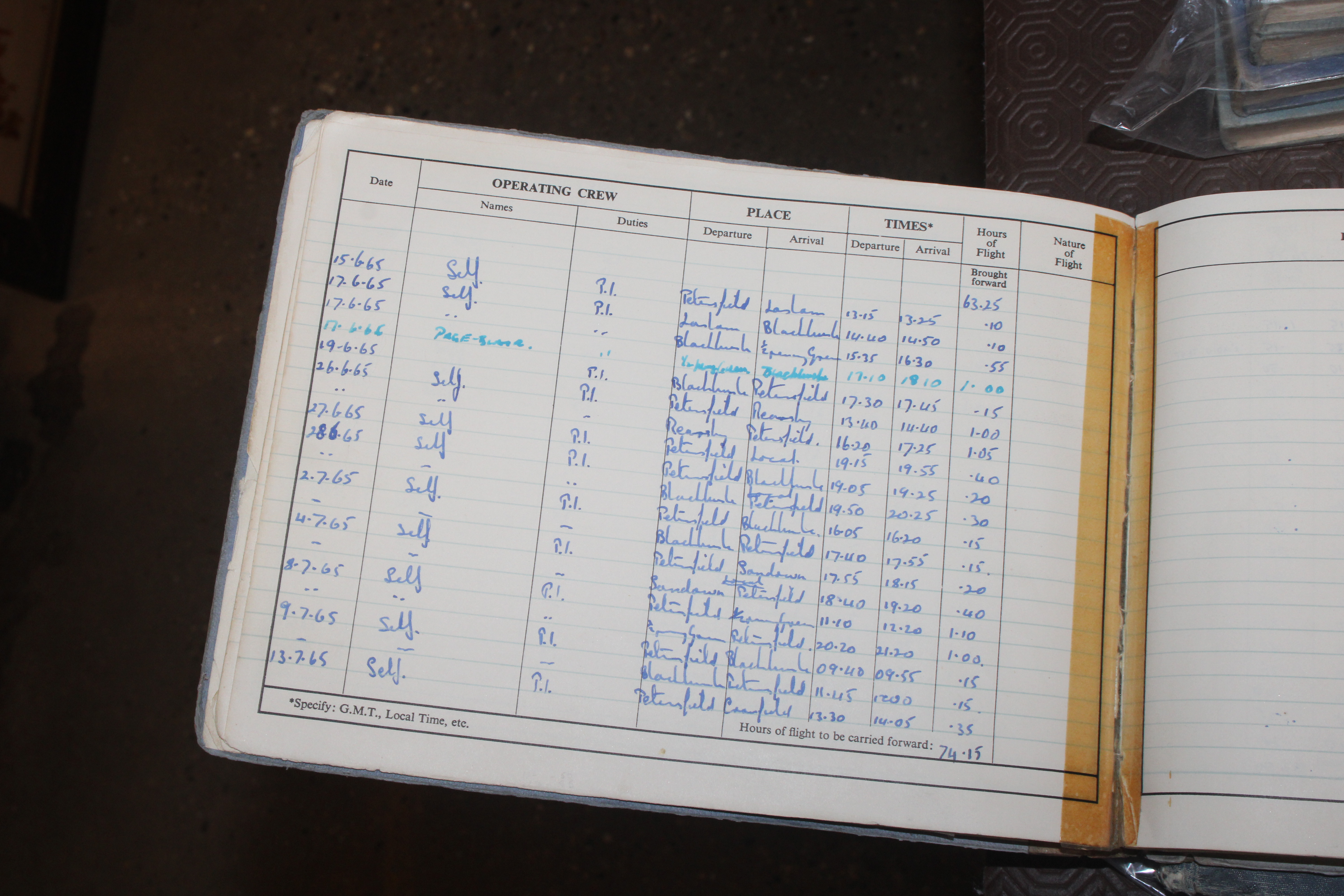 Aircraft log books to J. Hodgson - Image 2 of 5