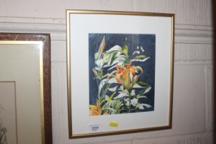 A framed and glazed still life study signed to bot