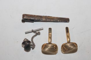 A pair of 9ct gold cuff-links, approx. total weigh