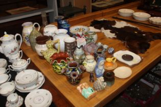 A quantity of various china to include Denby vase,