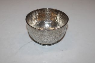 An engraved silver bowl, 3oz