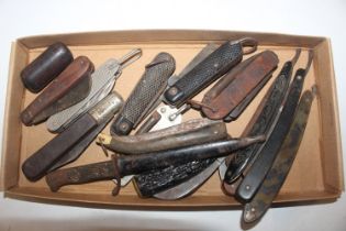A quantity of various penknives, a letter opener i