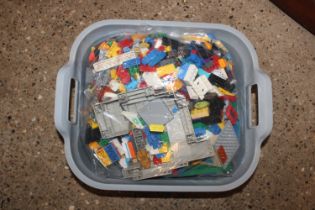 A tub of various Lego