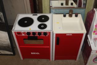 A Brio toy kitchen