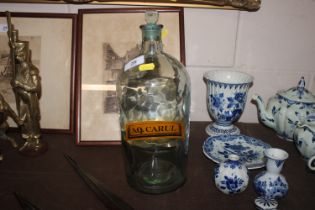 A vintage glass bottle