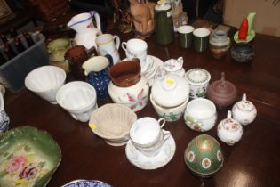 A quantity of various china to include jelly mould
