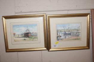 John A. Poole, pair of watercolour studies depicti