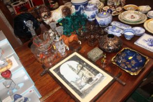 A quantity of various table glassware; a Staffords