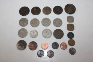 A box of various coinage