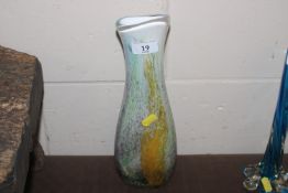An Adam Aaronson Art Glass vase initialled A.A. to base