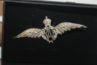 A vintage Sterling silver RAF sweetheart brooch