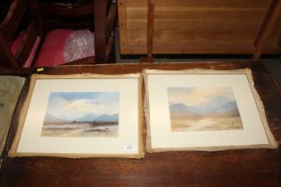 W.F. Cooper, framed and glazed watercolours depict