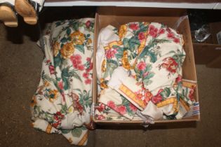 A box of various curtains