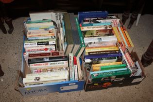 Two boxes of various books