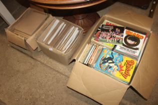 Three boxes of various Beano and Dandy comic books