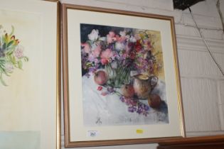 Kate Davey, framed and glazed watercolour still li