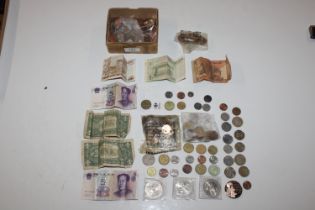 A collection of foreign coinage including Australian, USA, Barbados etc.