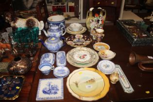 A quantity of 19th Century and later china to incl